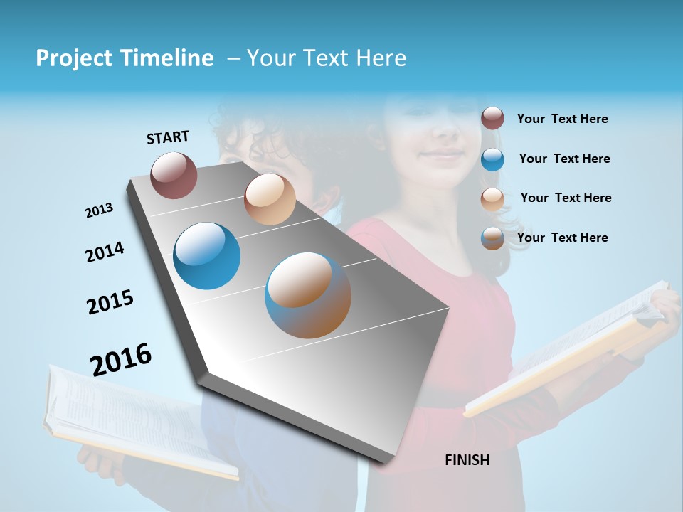 Teenager Educate Study PowerPoint Template