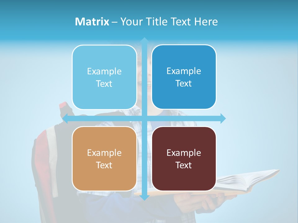 Horizontal Boy Schoolkid PowerPoint Template