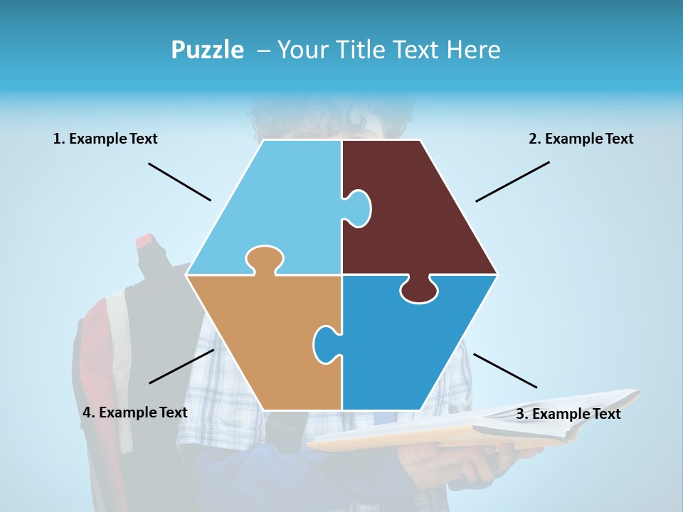 Horizontal Boy Schoolkid PowerPoint Template