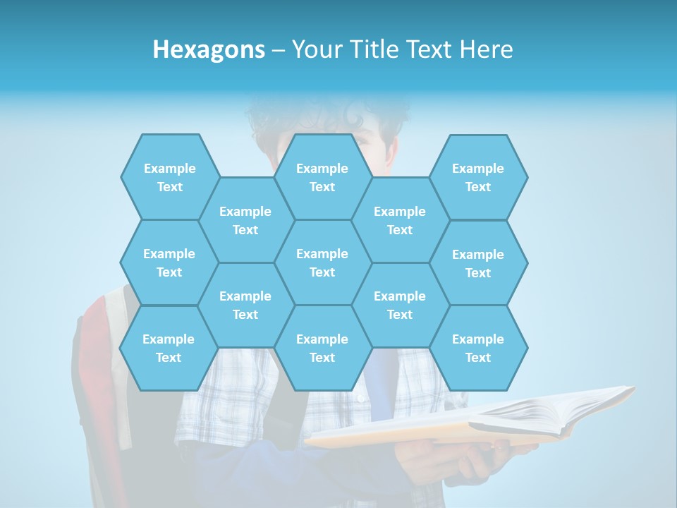 Horizontal Boy Schoolkid PowerPoint Template