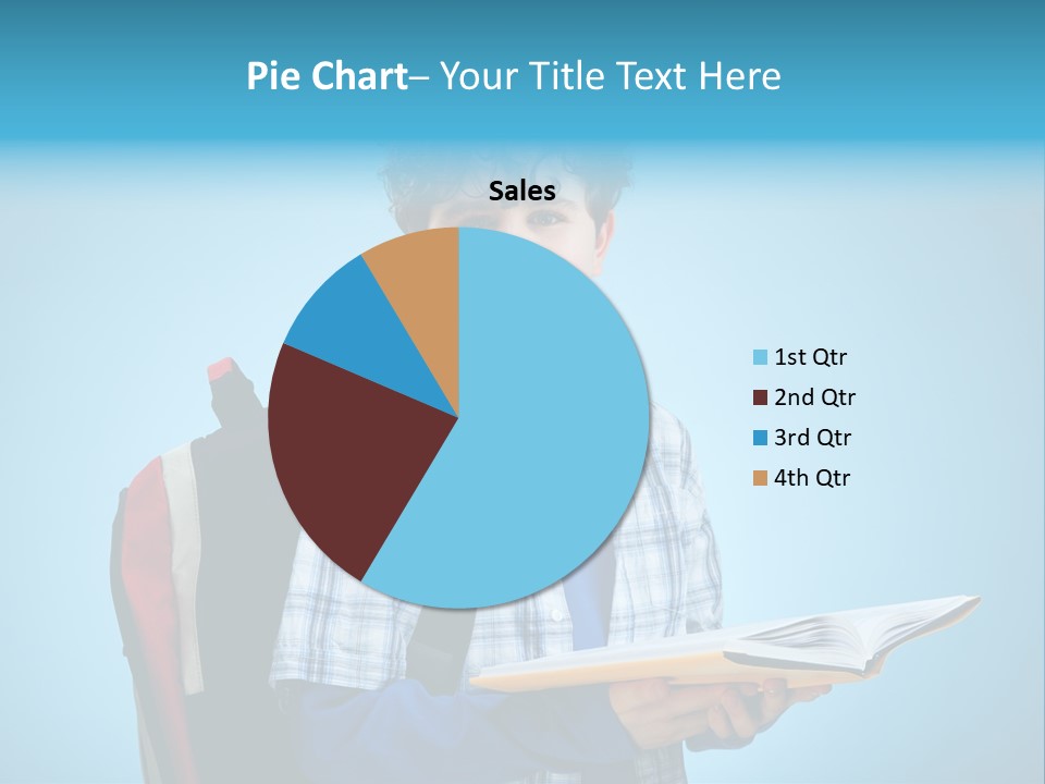 Horizontal Boy Schoolkid PowerPoint Template