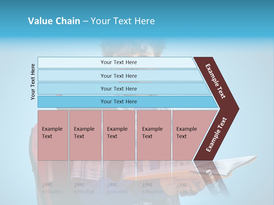 Horizontal Boy Schoolkid PowerPoint Template