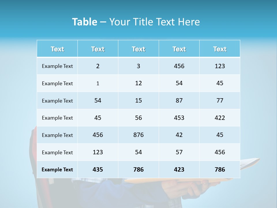 Horizontal Boy Schoolkid PowerPoint Template