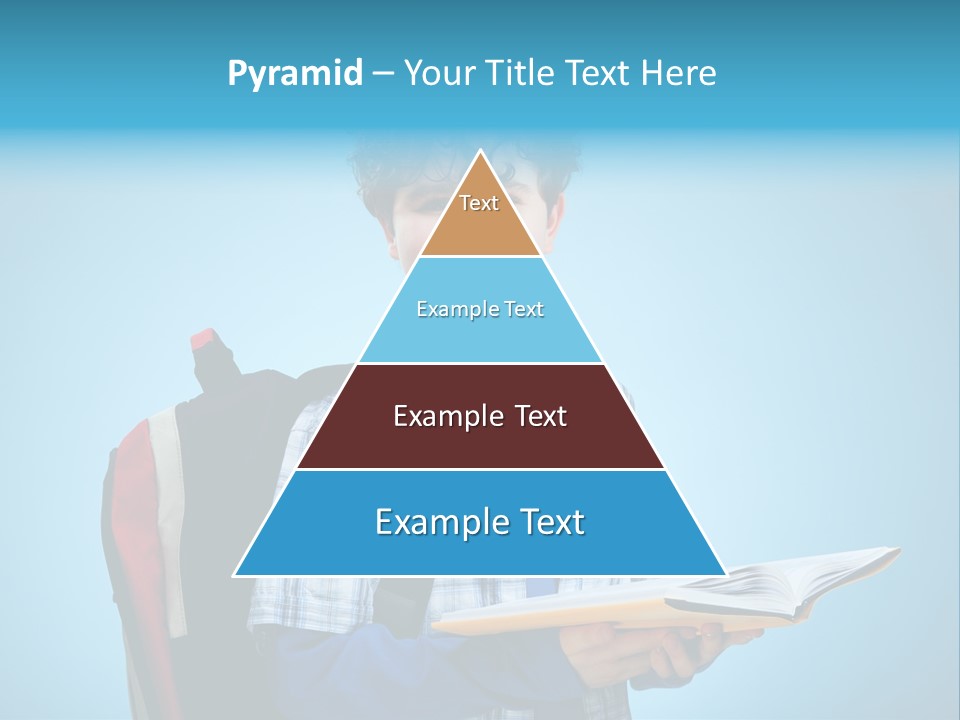 Horizontal Boy Schoolkid PowerPoint Template