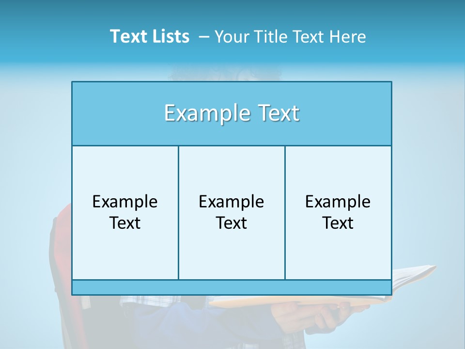 Horizontal Boy Schoolkid PowerPoint Template