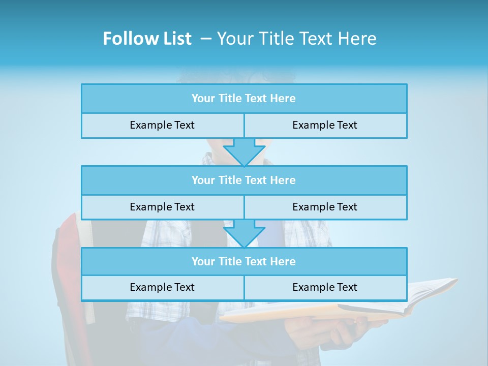 Horizontal Boy Schoolkid PowerPoint Template
