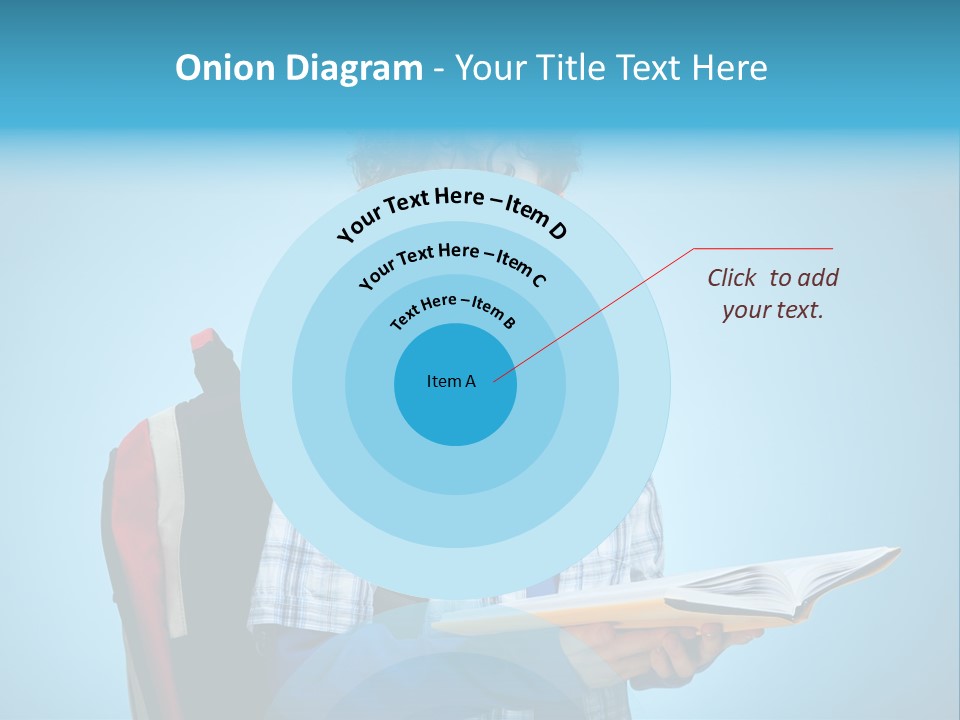 Horizontal Boy Schoolkid PowerPoint Template