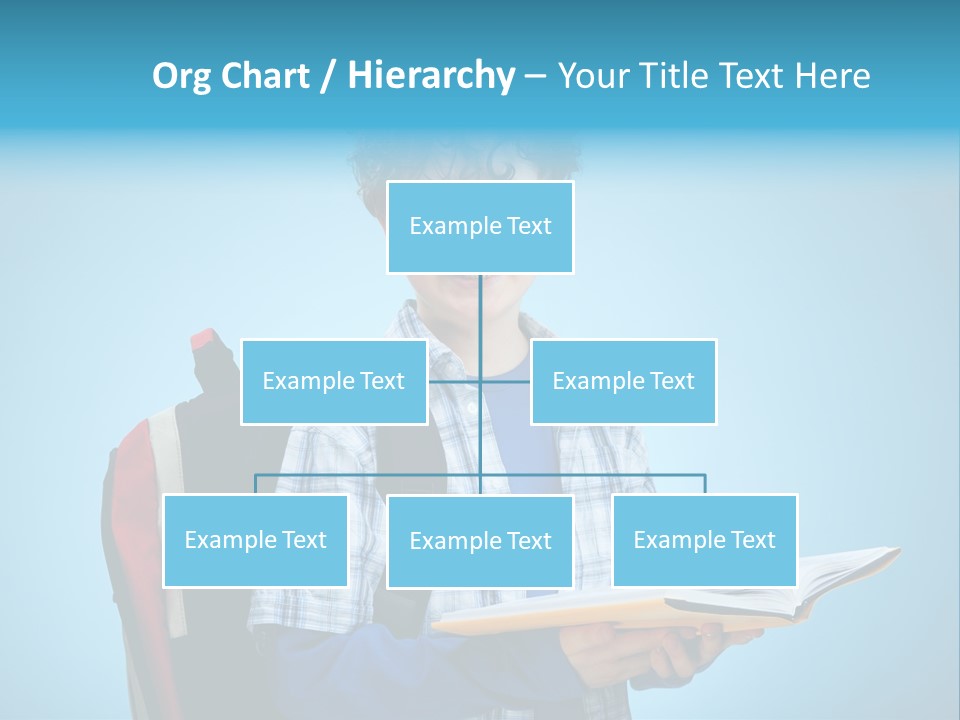 Horizontal Boy Schoolkid PowerPoint Template