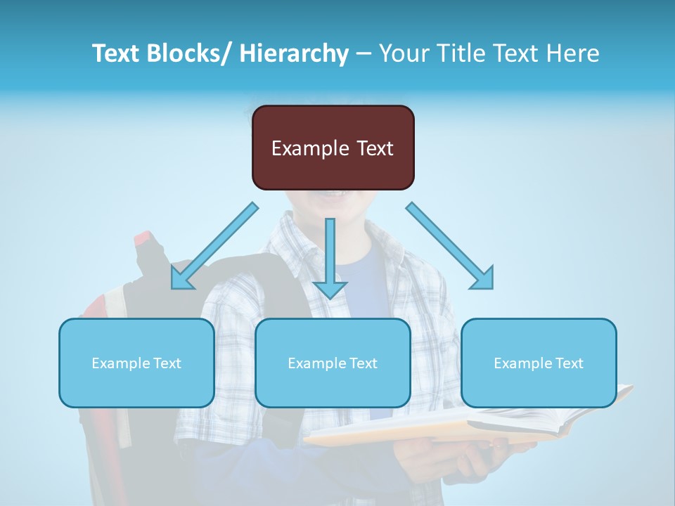 Horizontal Boy Schoolkid PowerPoint Template