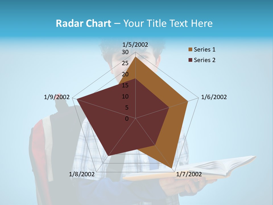 Horizontal Boy Schoolkid PowerPoint Template