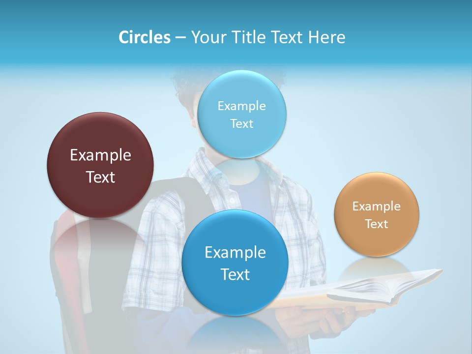 Horizontal Boy Schoolkid PowerPoint Template