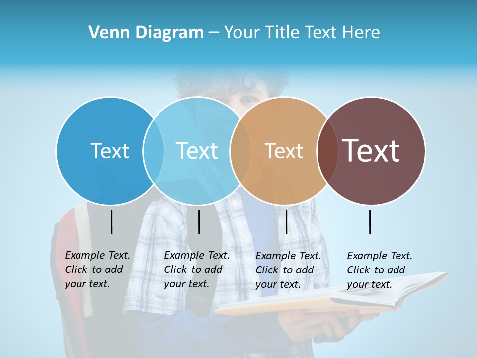 Horizontal Boy Schoolkid PowerPoint Template