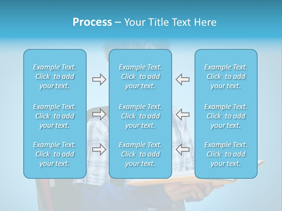 Horizontal Boy Schoolkid PowerPoint Template