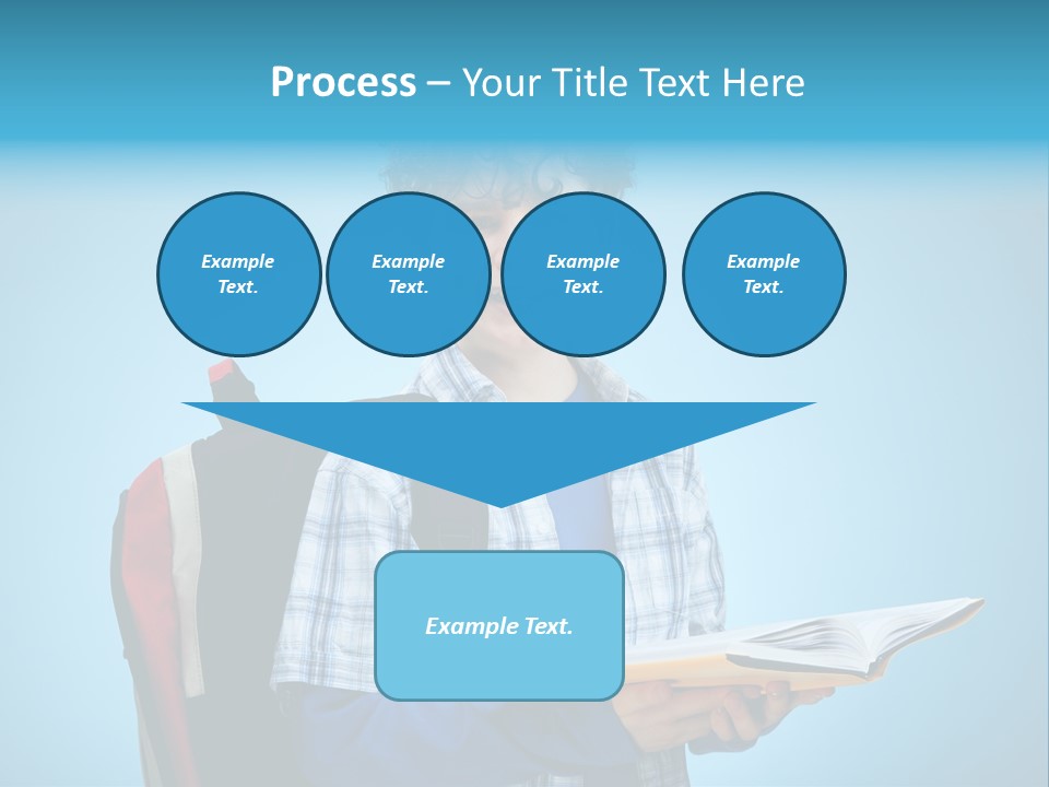 Horizontal Boy Schoolkid PowerPoint Template