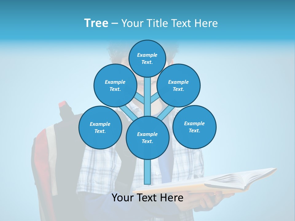 Horizontal Boy Schoolkid PowerPoint Template