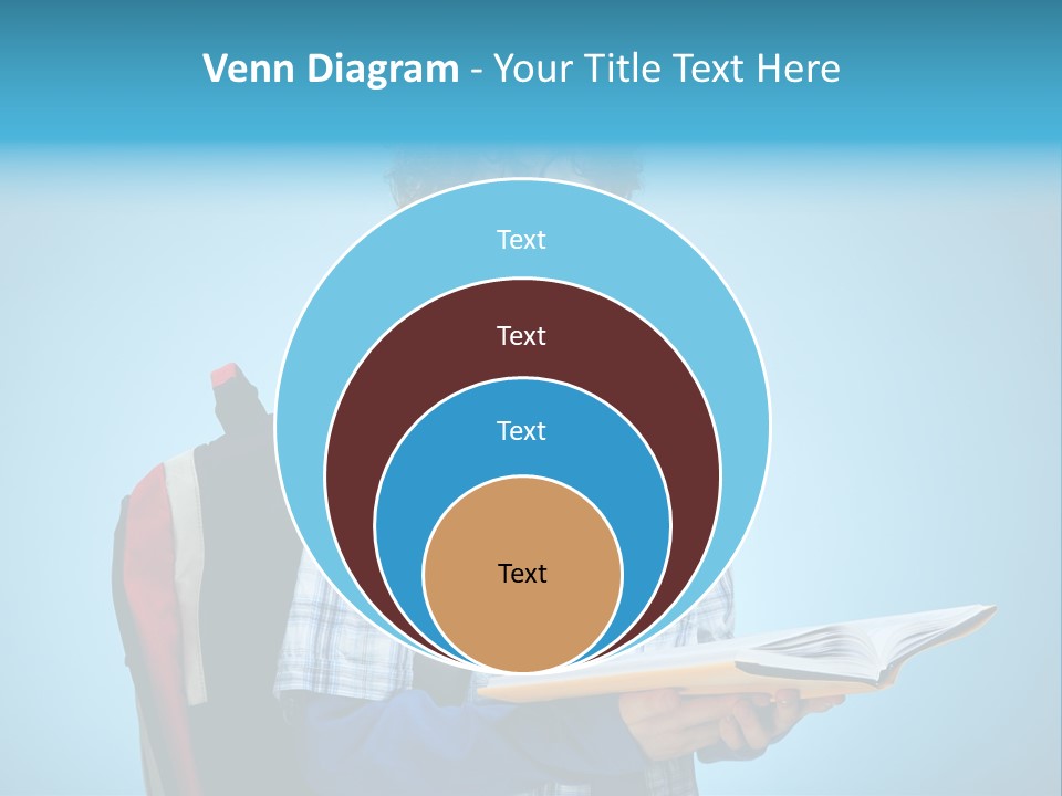 Horizontal Boy Schoolkid PowerPoint Template