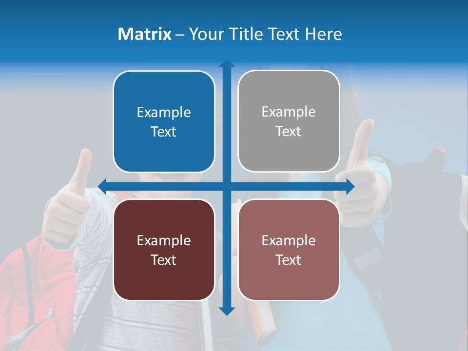Showing Girl Rucksack PowerPoint Template