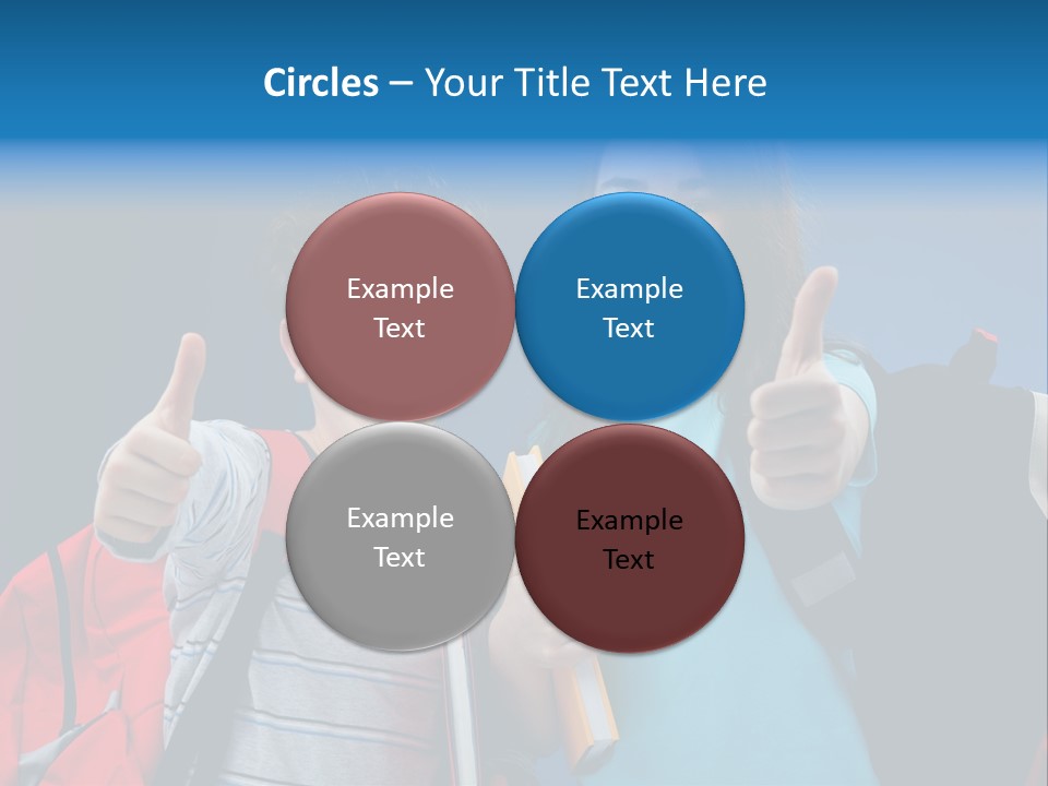 Showing Girl Rucksack PowerPoint Template