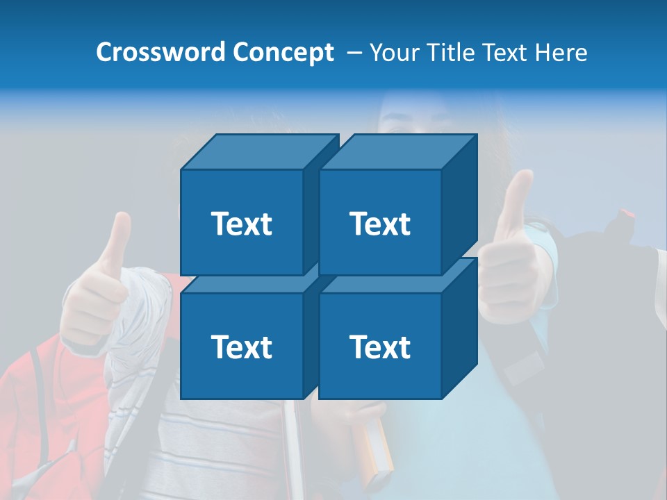 Showing Girl Rucksack PowerPoint Template