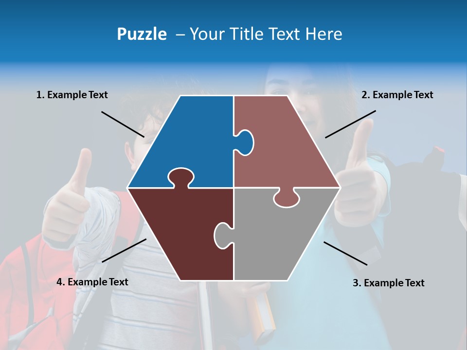 Showing Girl Rucksack PowerPoint Template