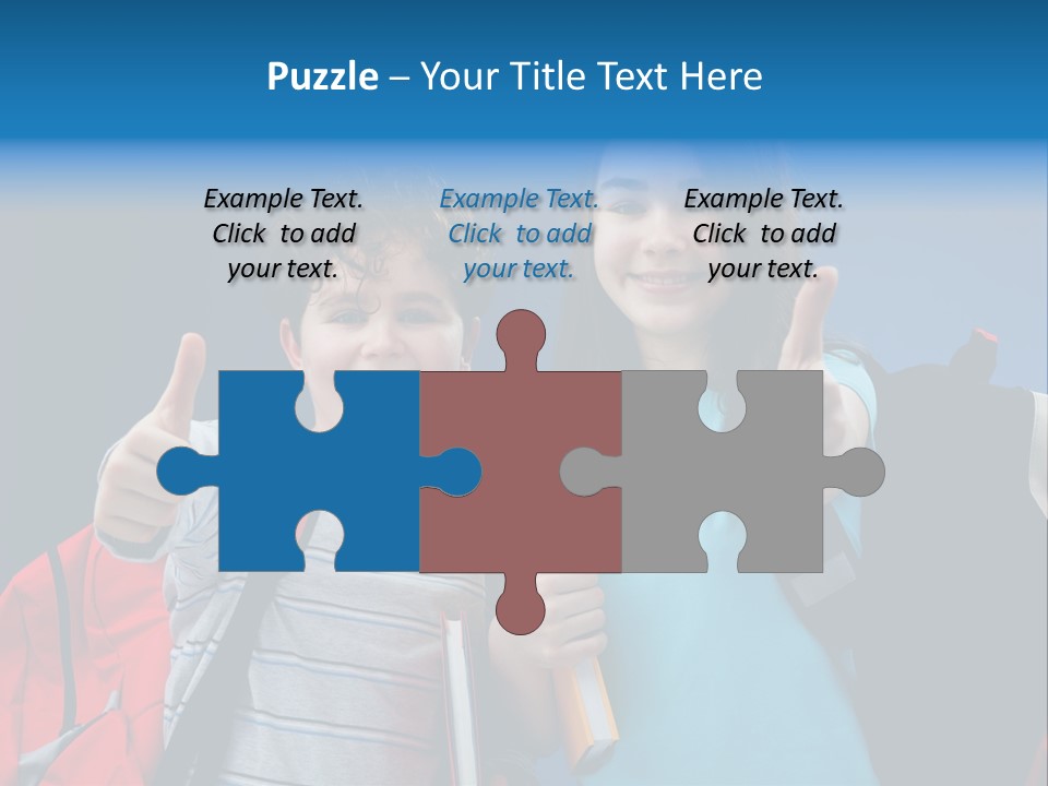 Showing Girl Rucksack PowerPoint Template