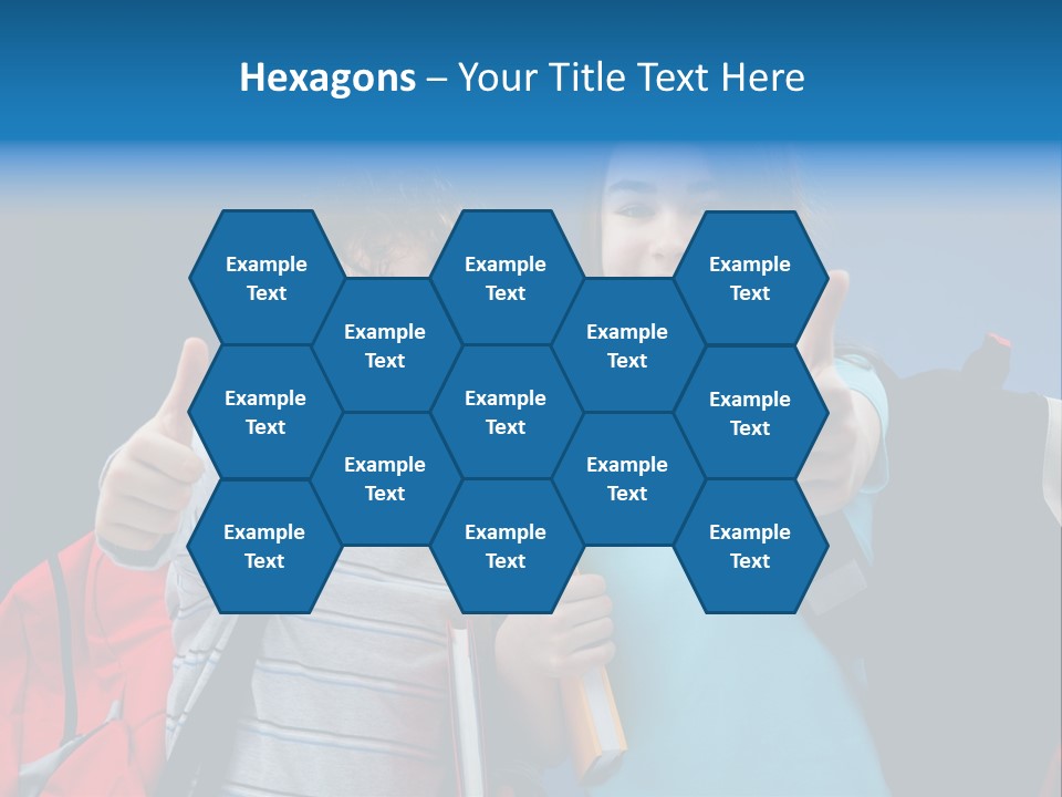 Showing Girl Rucksack PowerPoint Template