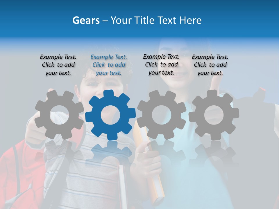 Showing Girl Rucksack PowerPoint Template