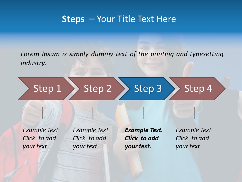 Showing Girl Rucksack PowerPoint Template