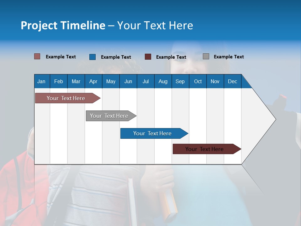 Showing Girl Rucksack PowerPoint Template