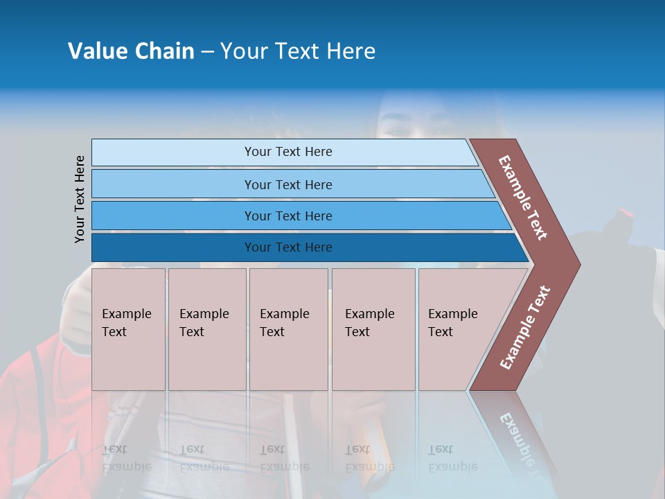 Showing Girl Rucksack PowerPoint Template