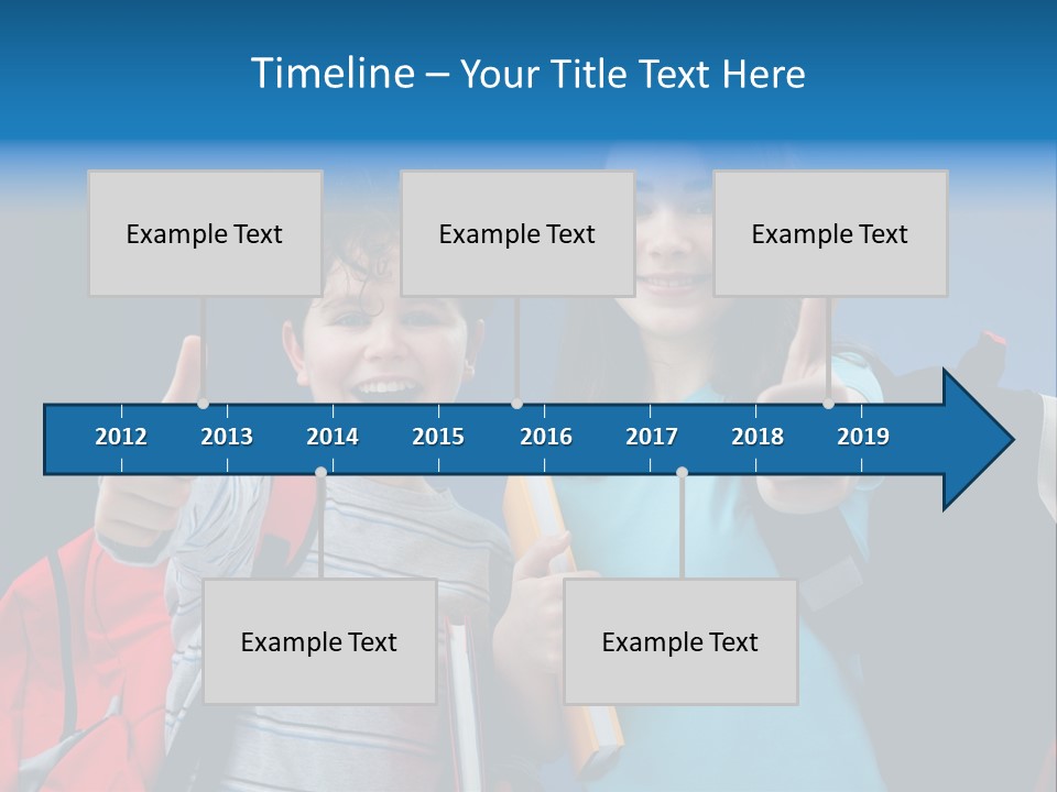 Showing Girl Rucksack PowerPoint Template
