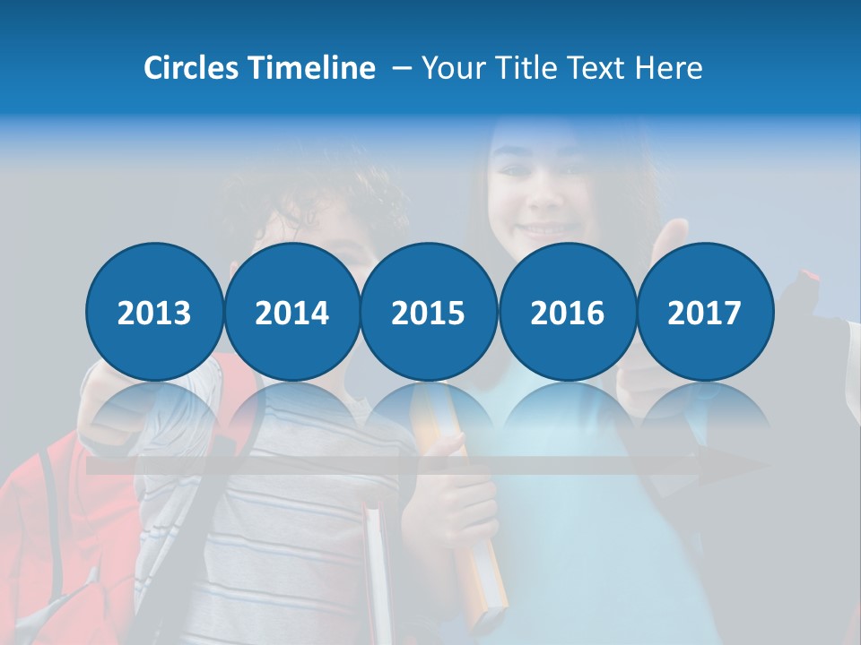 Showing Girl Rucksack PowerPoint Template