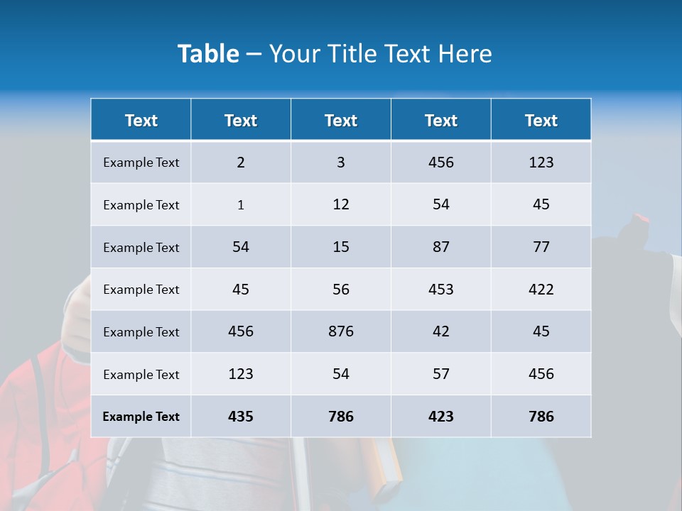 Showing Girl Rucksack PowerPoint Template