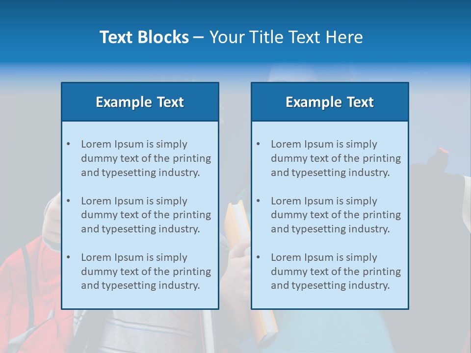 Showing Girl Rucksack PowerPoint Template
