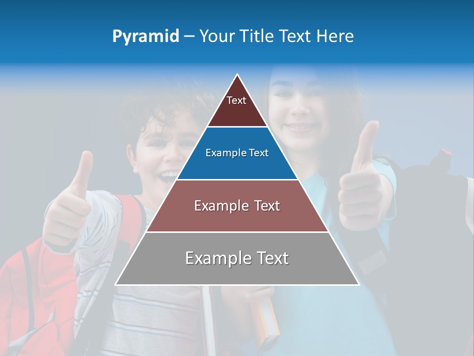 Showing Girl Rucksack PowerPoint Template