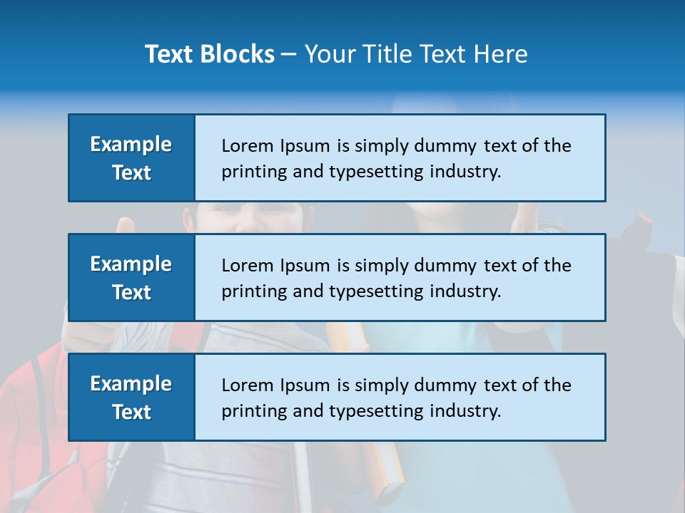 Showing Girl Rucksack PowerPoint Template