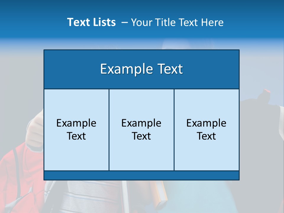 Showing Girl Rucksack PowerPoint Template