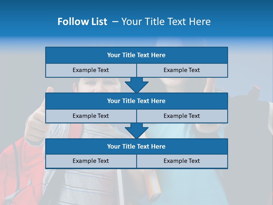 Showing Girl Rucksack PowerPoint Template