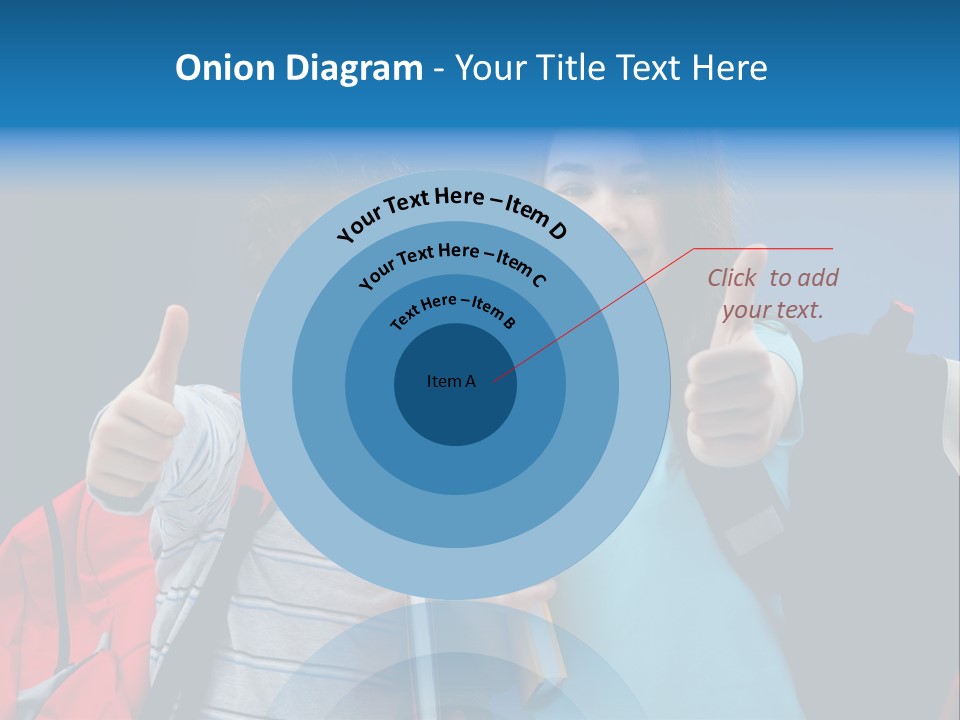 Showing Girl Rucksack PowerPoint Template