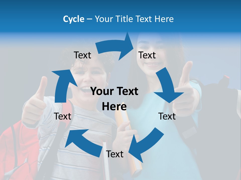 Showing Girl Rucksack PowerPoint Template