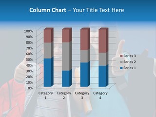 Showing Girl Rucksack PowerPoint Template