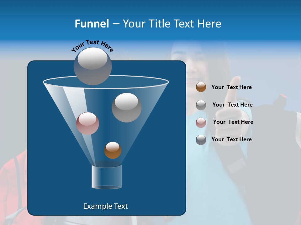 Showing Girl Rucksack PowerPoint Template