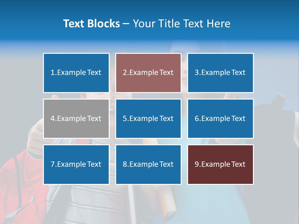 Showing Girl Rucksack PowerPoint Template