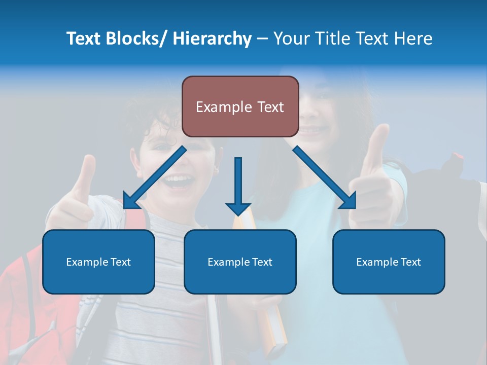 Showing Girl Rucksack PowerPoint Template