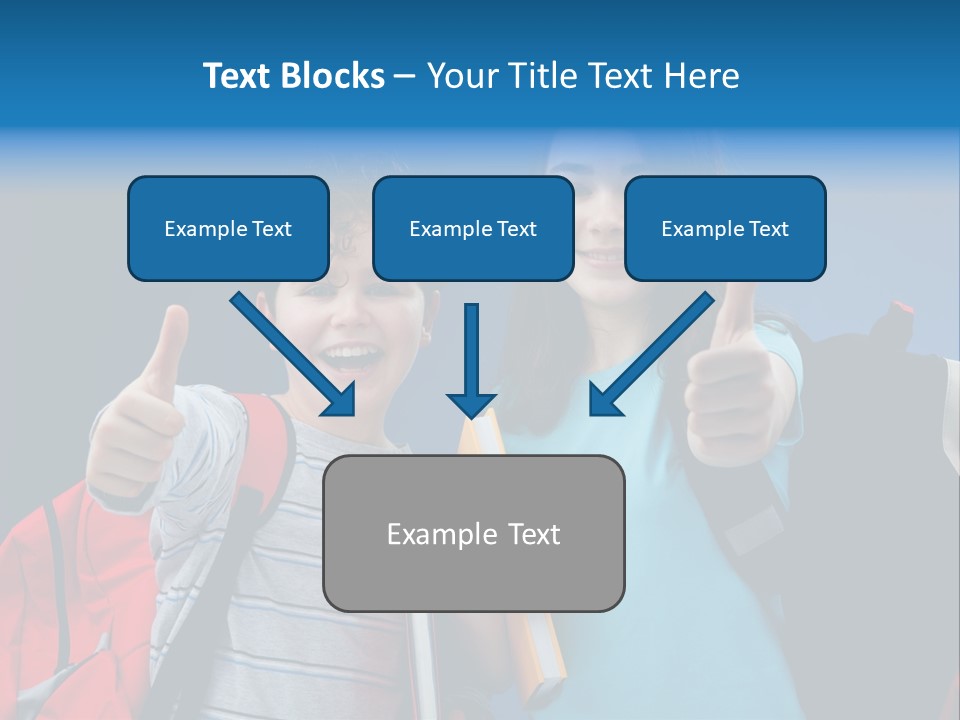 Showing Girl Rucksack PowerPoint Template