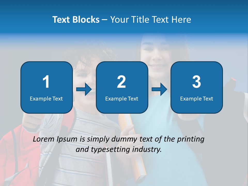Showing Girl Rucksack PowerPoint Template