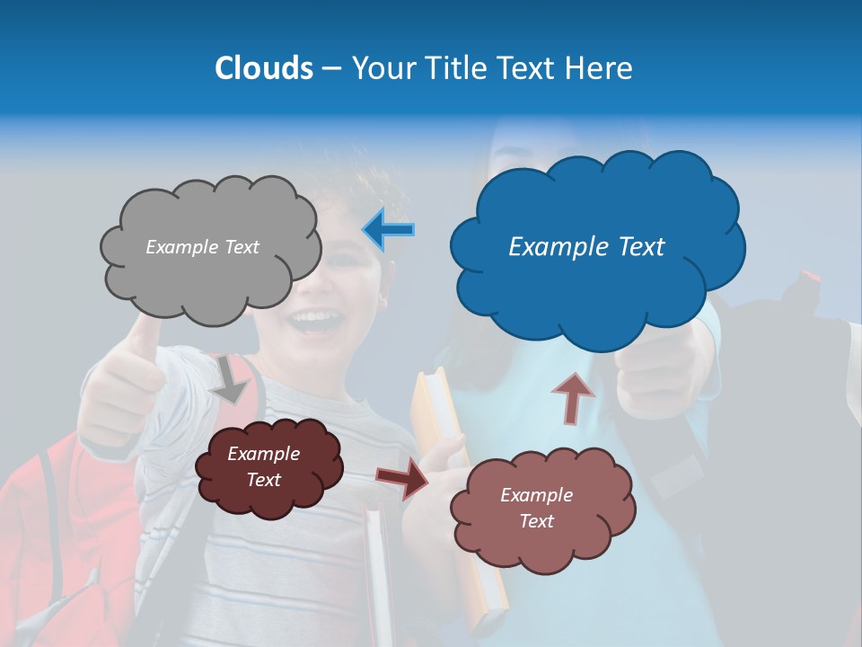 Showing Girl Rucksack PowerPoint Template