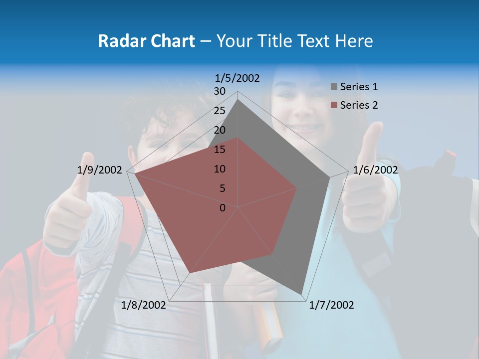 Showing Girl Rucksack PowerPoint Template