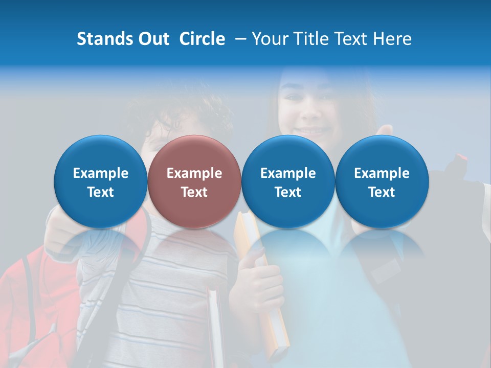 Showing Girl Rucksack PowerPoint Template