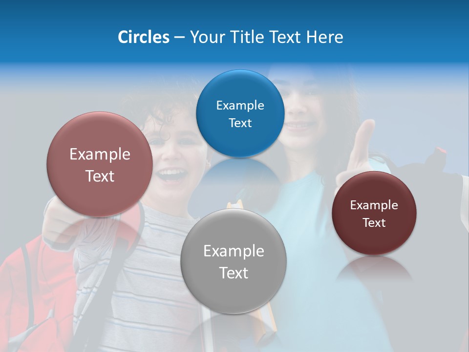 Showing Girl Rucksack PowerPoint Template